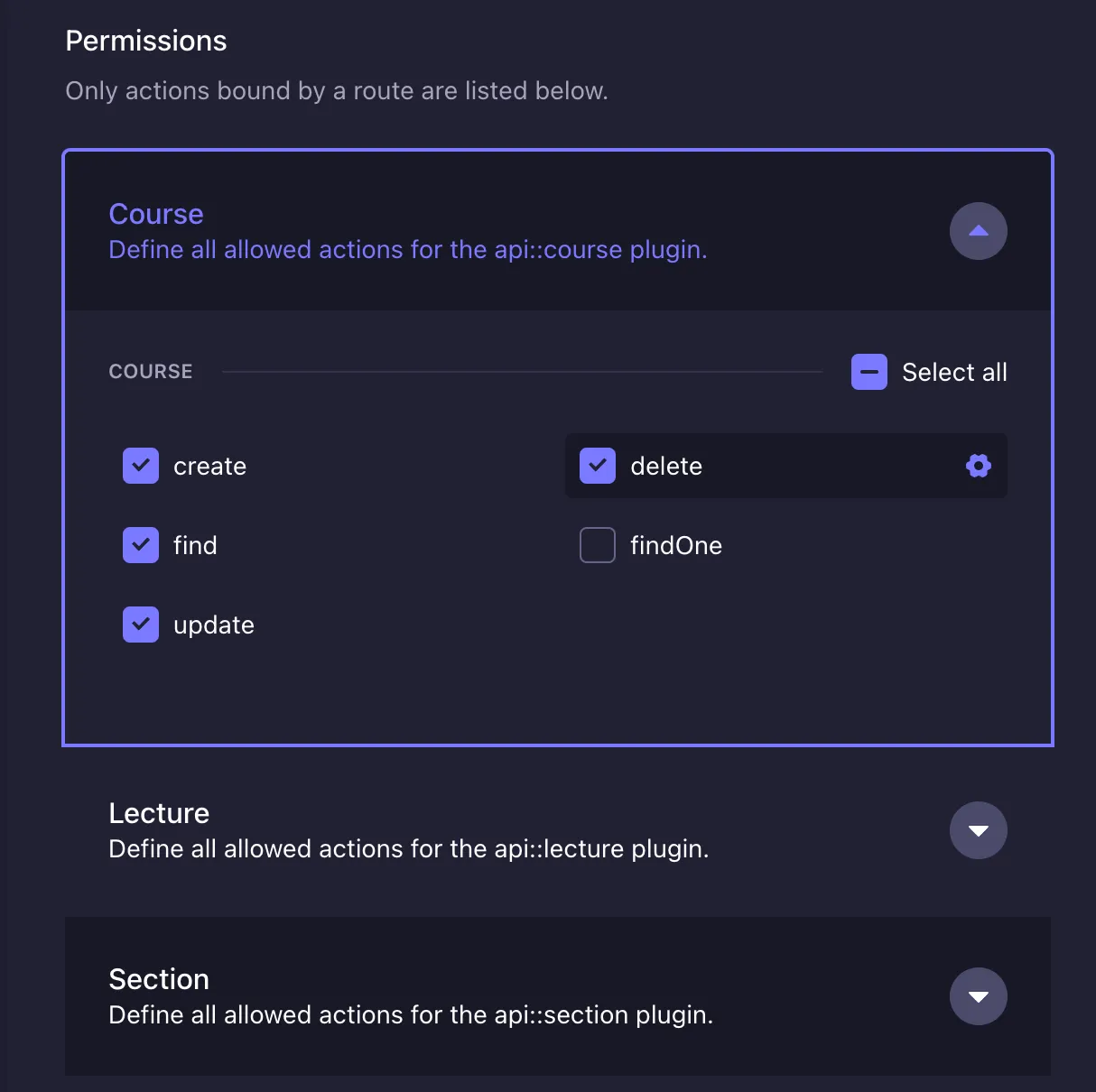 Authenticated roles permission