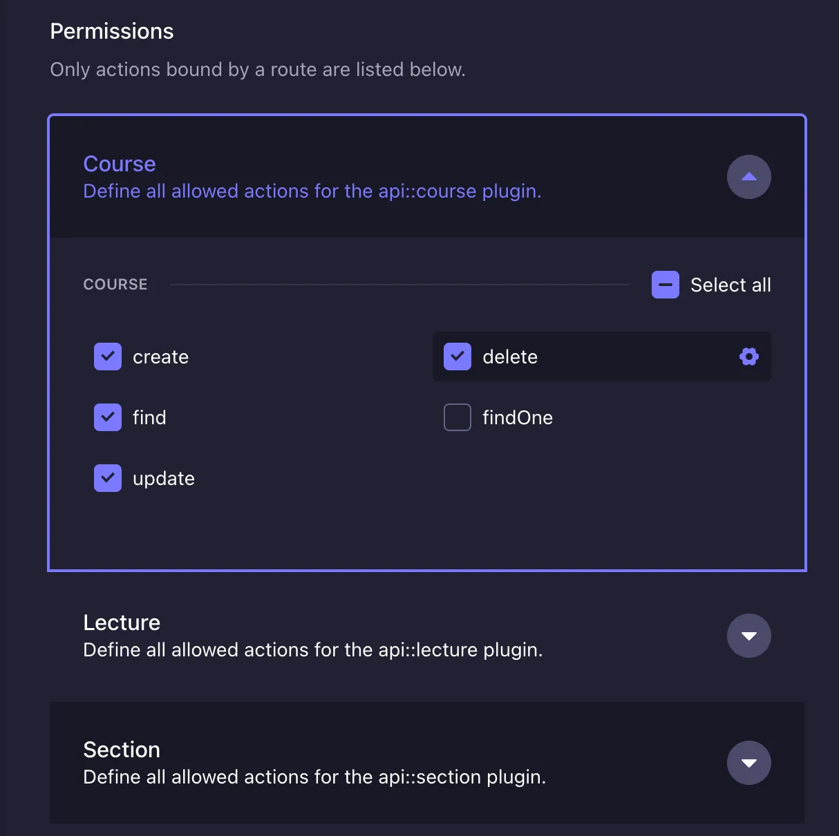 Authenticated roles permission