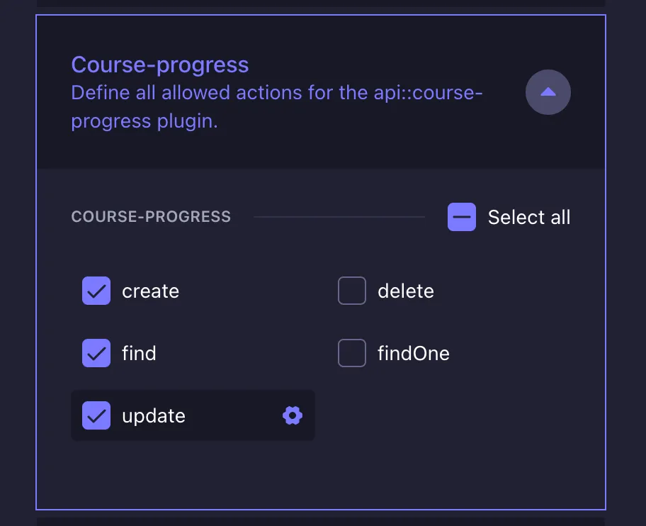 course progress