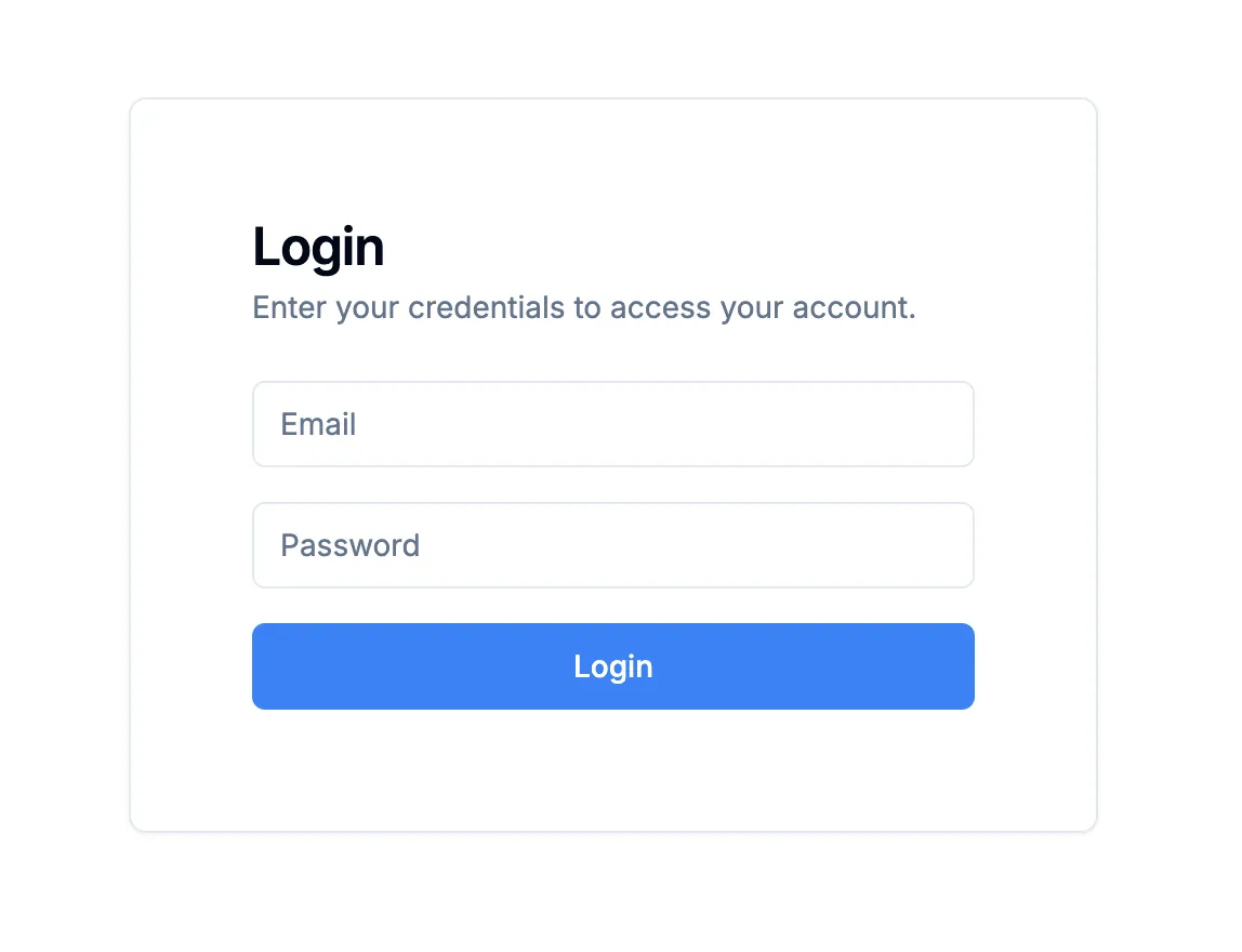 login page