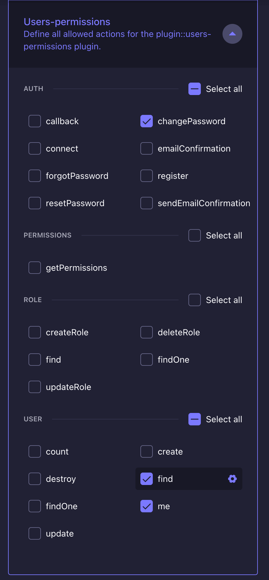 user permission